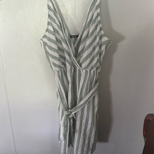 shein dress mint green stripes. Super cute!!